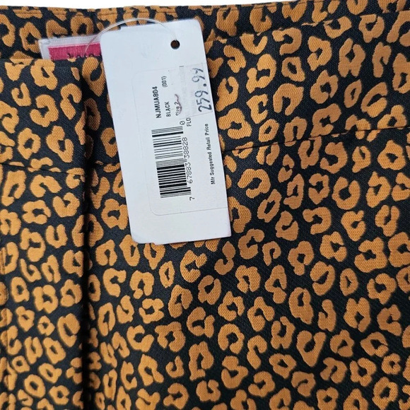 Kate  Spade Women's Flora Leopard Jacquard Print Crop Pants Size 2 NWT - Picture 9 of 12